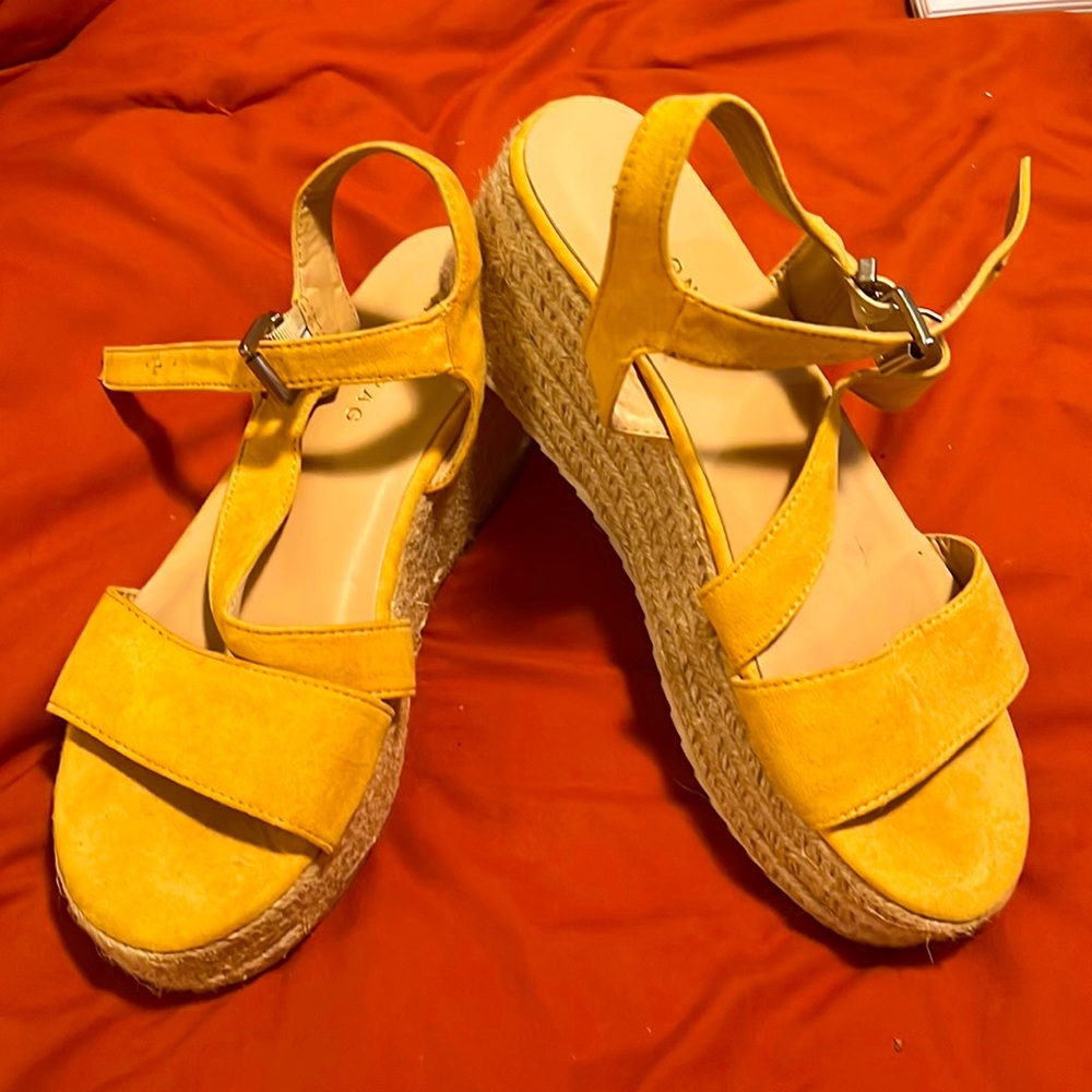 London Rag marigold Espadrilles size 7.5